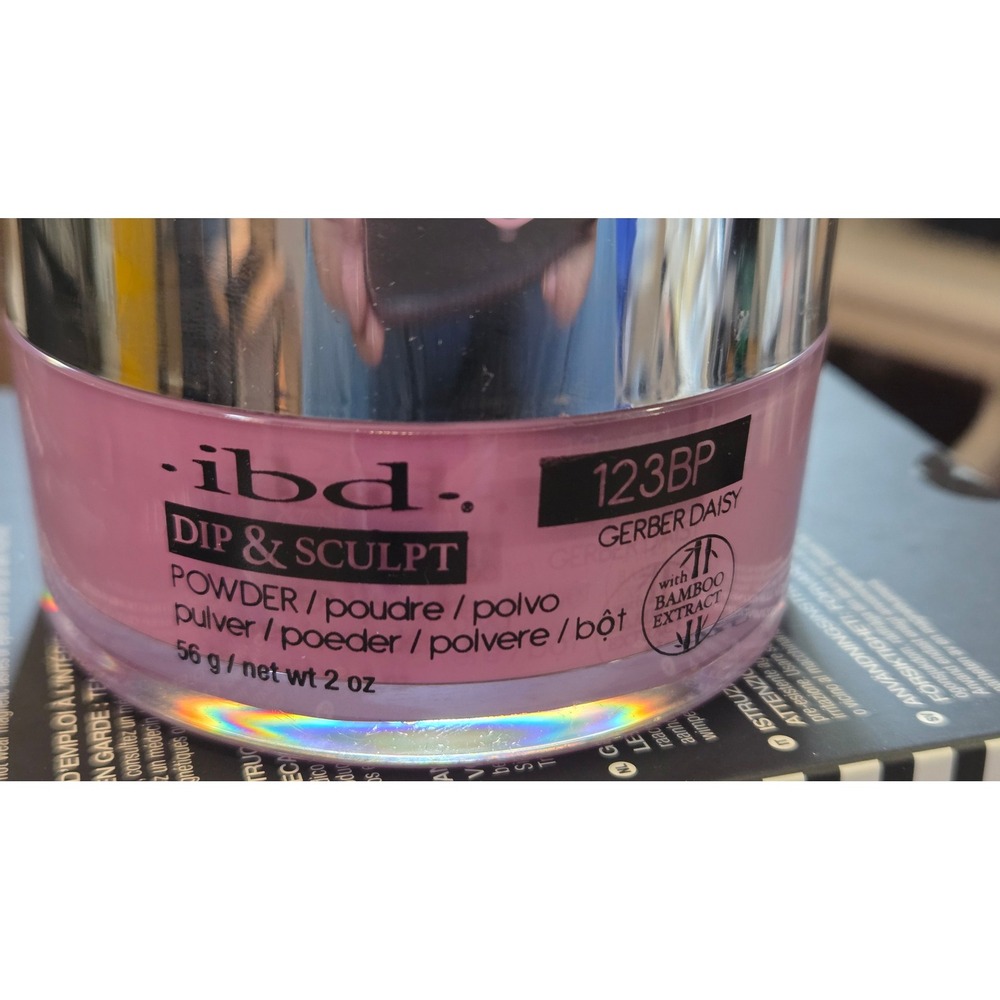 IBD Dip & Sculpt Powder Gerber Daisy 123BP Pink Nail Dip 2oz 56g New